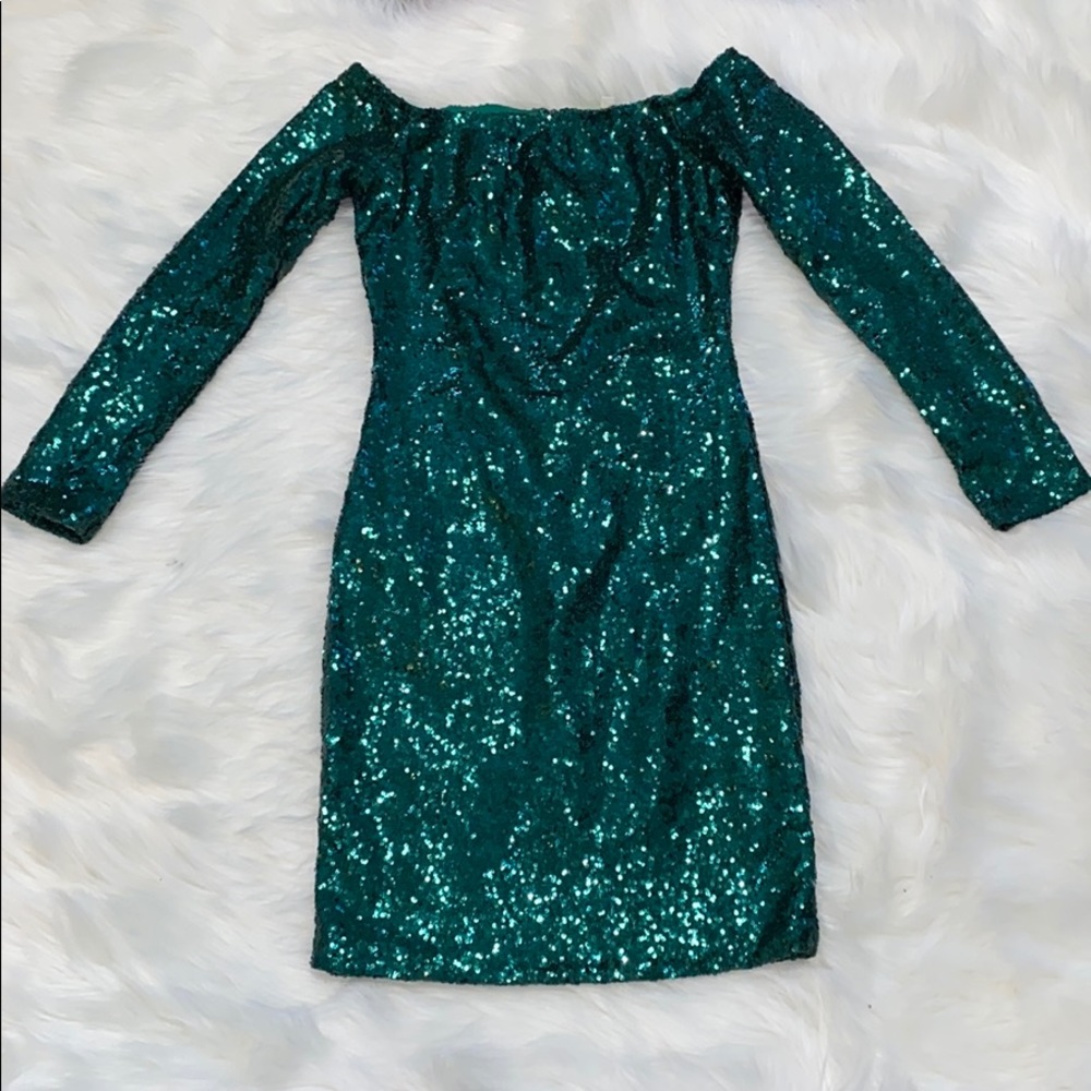 Gianni Bini Emerald Sequin Dress